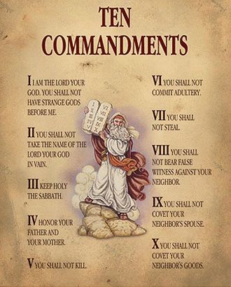 Moses and 10 Commandments